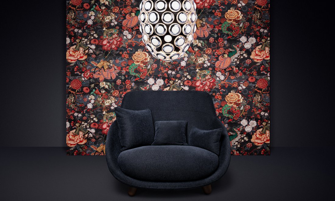 Behang - Moooi - Tokyo Blue - Arte behang