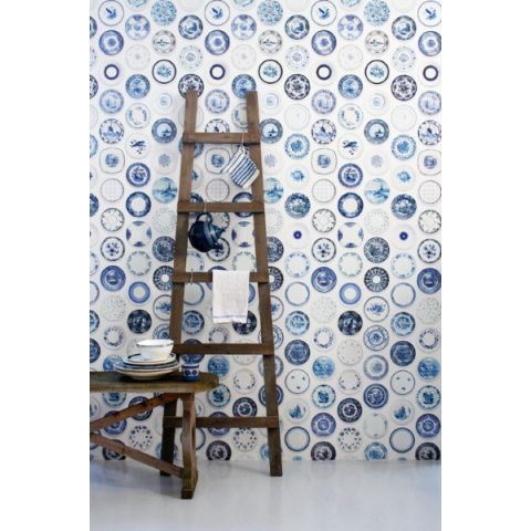 Studio Ditte behang Porselein blauw