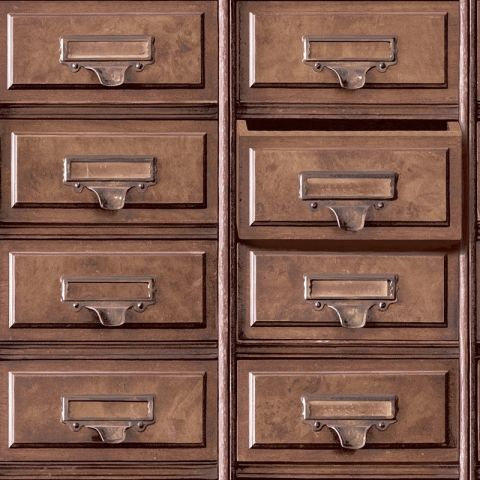 Dutch Wallcoverings Vintage Drawers Natural 11970