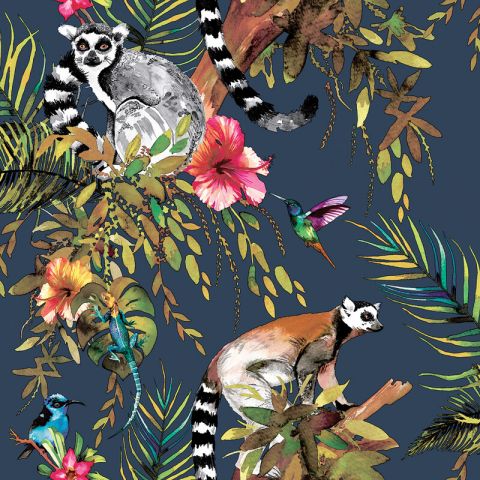 Dutch Wallcoverings Imaginarium II - Lemur Blue Multi 12403