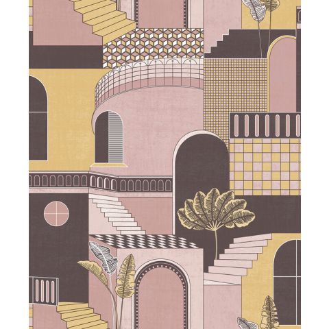 Dutch Wallcoverings Imaginarium II - Medina Pink Yellow 13102