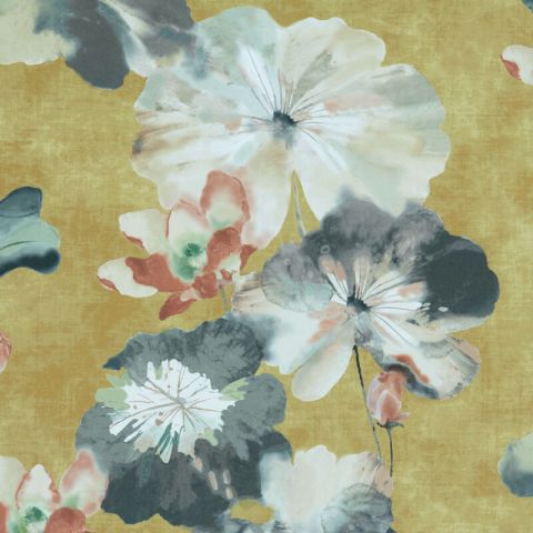 1838 Wallcoverings Willow - Water Lilies Honey 2008-143-05