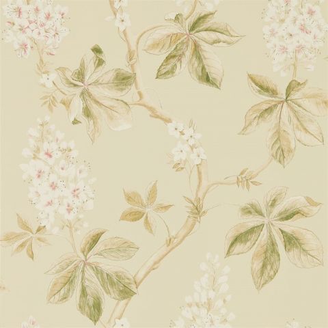 Sanderson Woodland Walk - Chestnut Tree Coral/Bayleaf 215709