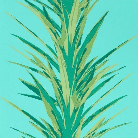 Sanderson The Glasshouse Yucca Sky/Green 216648