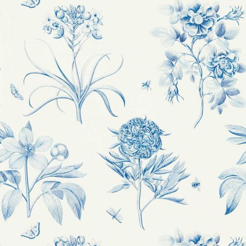 Sanderson One Sixty - Etchings & Roses China Blue 217052