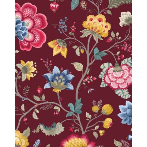 Pip Studio III behang Floral Fantasy Burgundy 341033