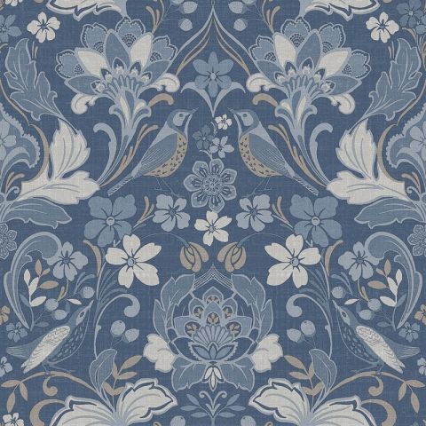 Arthouse Bloom Folk Floral Denim Bleu 676002
