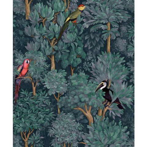 Dutch Wallcoverings First Class Amazonia Botanist Teal 91251