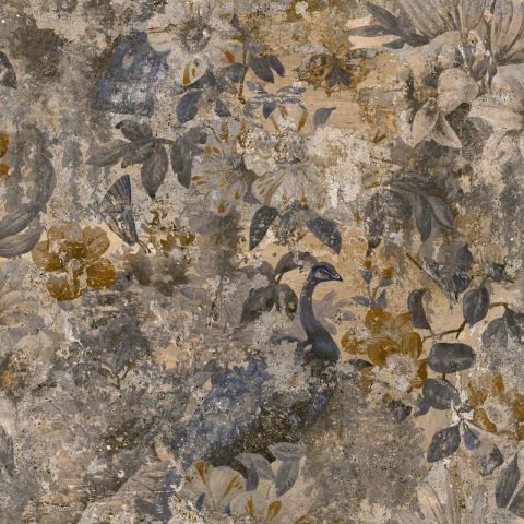 Dutch Wallcoverings First Class - Cascading Gardens - Thalia Navy 91450