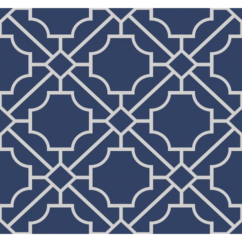 Dutch Wallcovering First Class Navy Grey & White BL70032