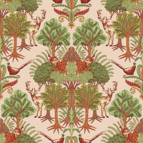 Dutch Wallcoverings - Tapestry - Nordic Deer Forest Green