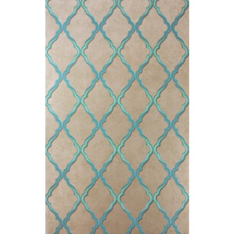 Matthew Williamson Durbar Jali Trellis Teal W6957-01